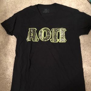 Alpha Omicron Pi black stitched T-shirt